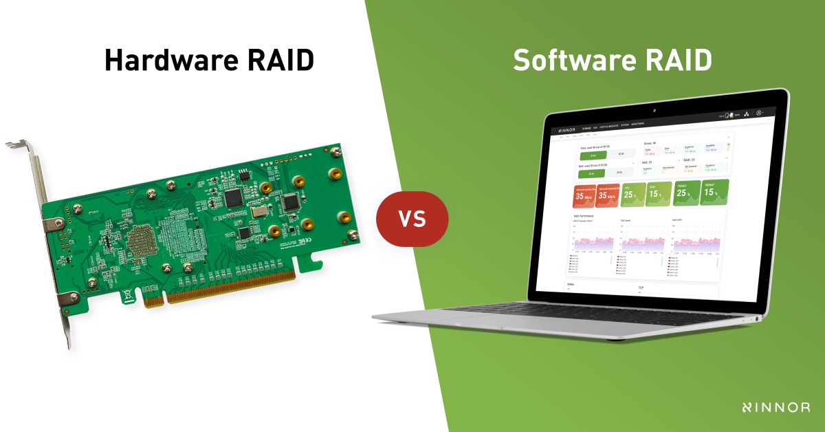 Key differences in software RAID vs hardware RAID in 2024